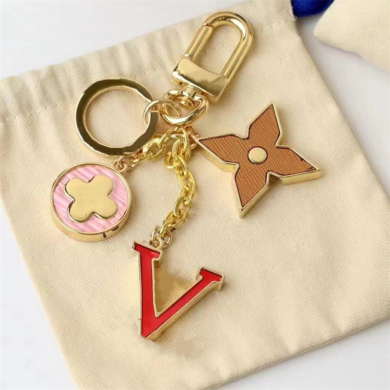 Designer bag parts Original single bag decoration keychain designer bag keyring fashion keyholder keyes chain pendant car key chain watch strap with box