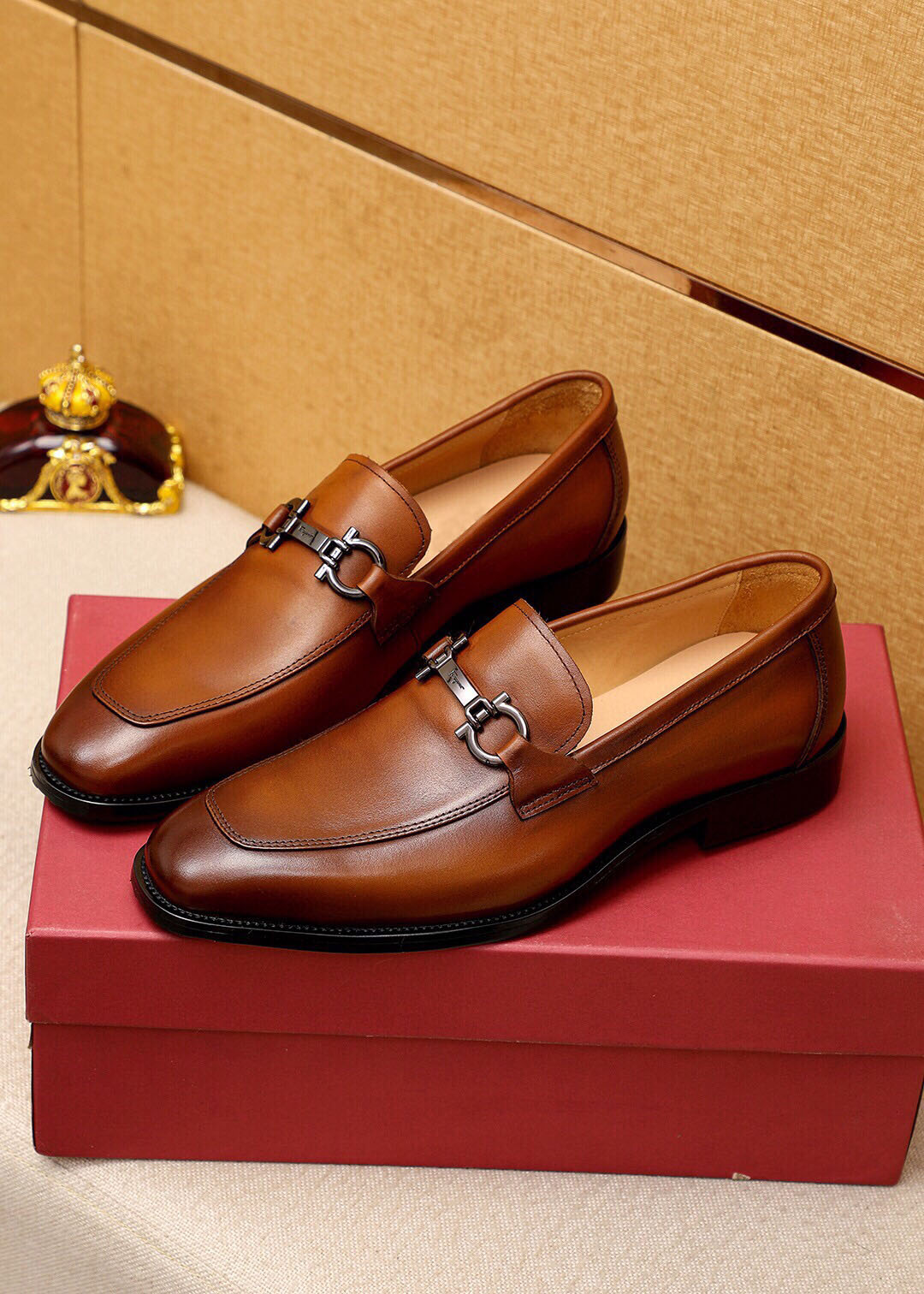 2023 Men Formal Business Brogue Dress Shoes Men's Casual Genuine Leather Flats Brand Designer Wedding Party Loafers Size 38-47