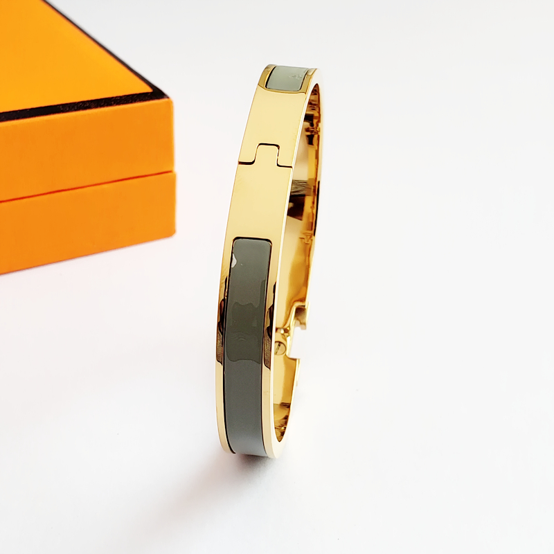 Bracciale di design classico Bracciale in acciaio Bracciale di lusso in oro 18 carati Bracciale da donna Bracciale a fascia larga 8 mm con borsa regalo272S