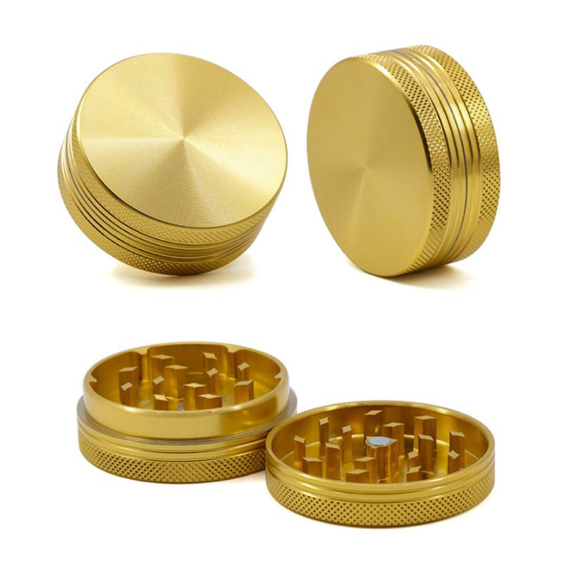 2 Layers Tobacco Grinders Smoking Accessories 40mm 50mm 55mm 63mm Aluminium Alloy Herb Grinder Cnc Teeth Filter 