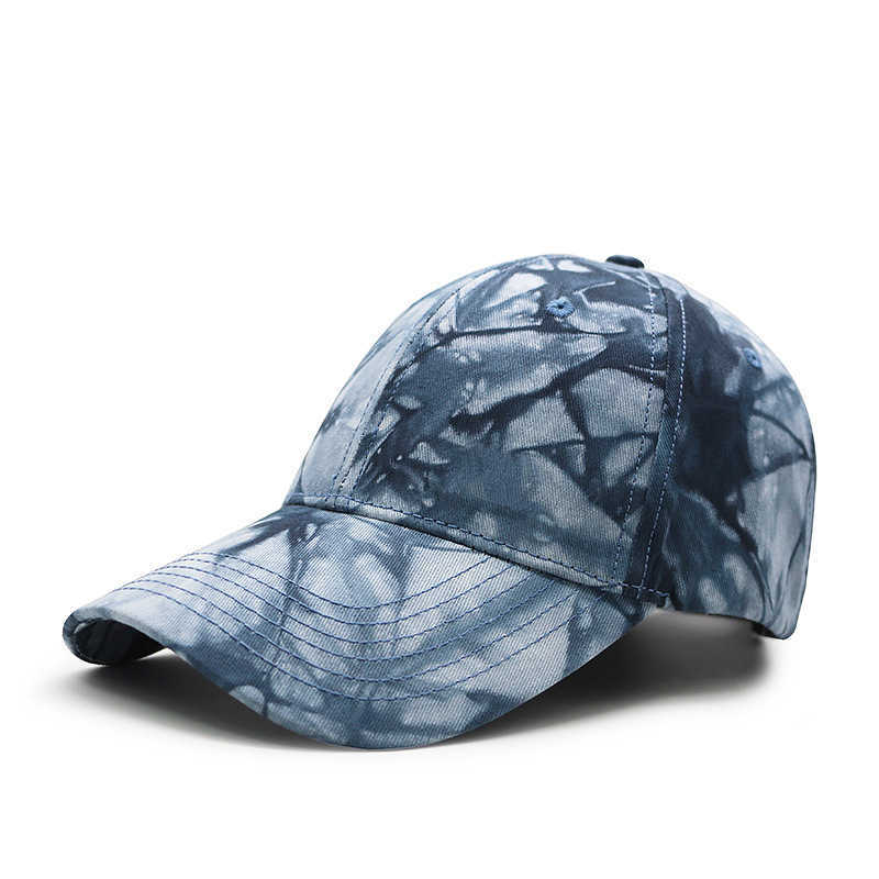 Bollmössor Tie-Dye Baseball Cap Spring Men's Women's Color Hats Gorras Stretch Caps Casual Summer Sun Visor Beach Hat Sports Capj230228