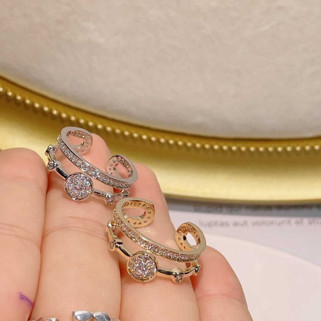 Cluster Rings Luxury Elegant Brasile Anelli impilabili iniziali le donne Wedding AAA CZ Finger Adjust Round Ring Beach Jewelry j2130 G230228