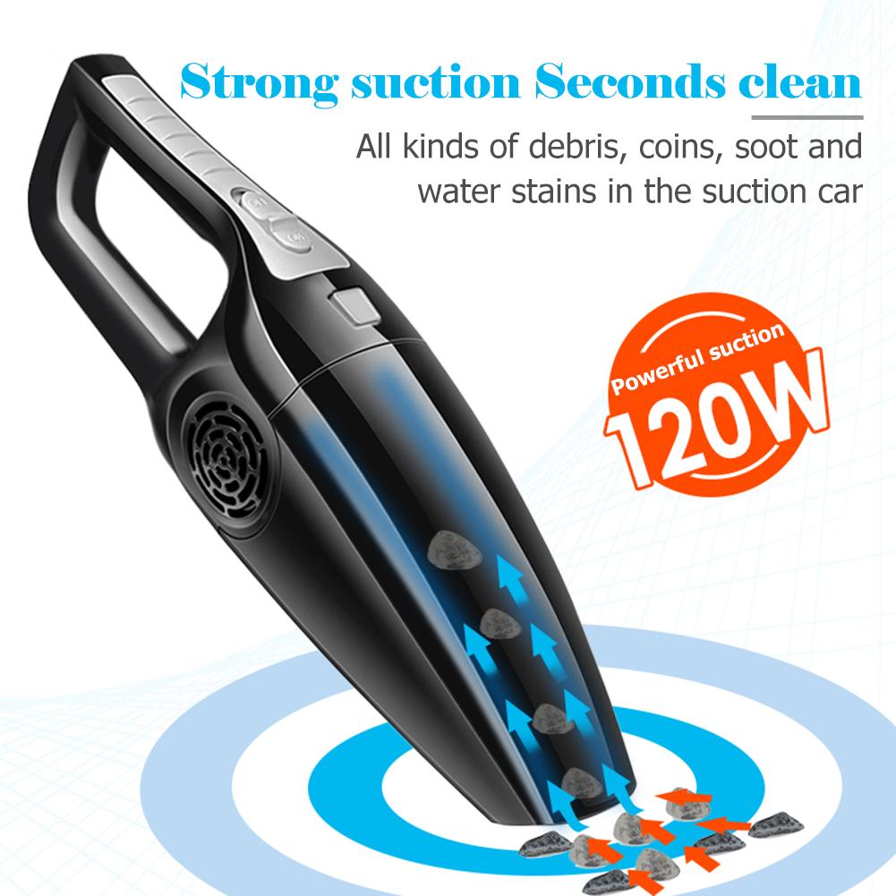 12V 120W Car Vacuum Cleaner Vehicle Specialty Tools Powerful Handheld Mini Vacuum Cleaners High Suction Portable Wet And Dry Dual-use Vacuum Duster