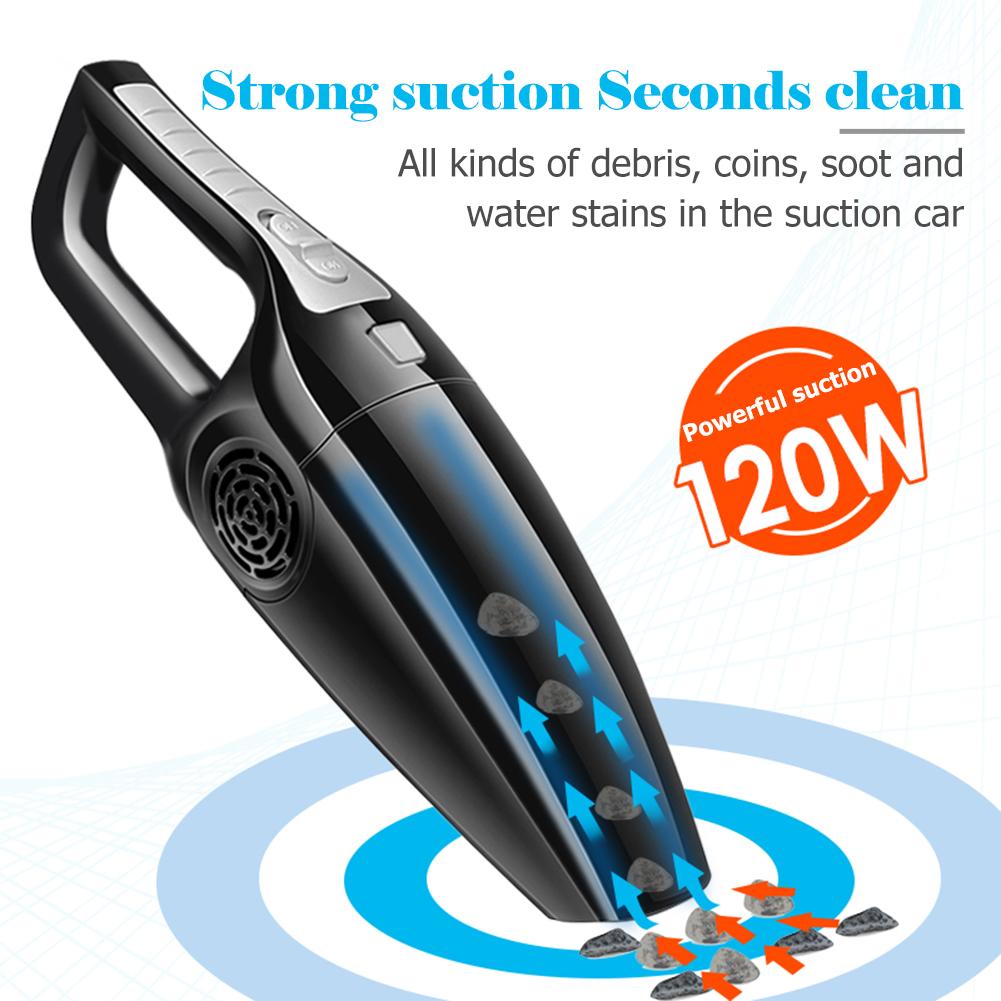 12V 120W Car Vacuum Cleaner Vehicle Specialty Tools Powerful Handheld Mini Vacuum Cleaners High Suction Portable Wet And Dry Dual-186B