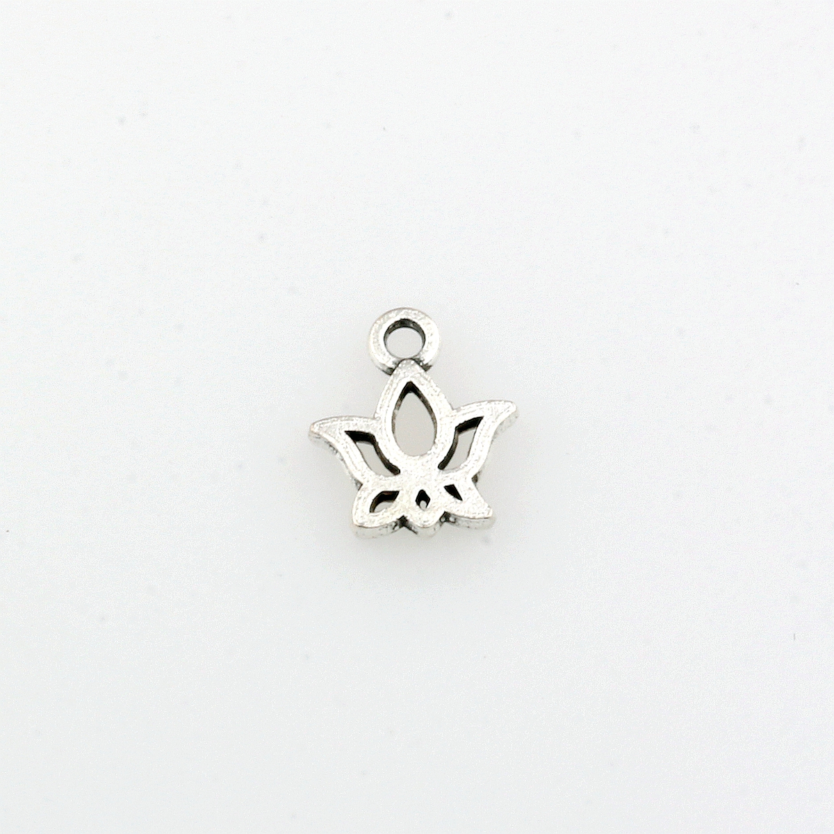 Charms Lotus Flower 11x13 mm Anticzna srebrna biżuteria tworzące ręcznie robię sobie rzemiosło