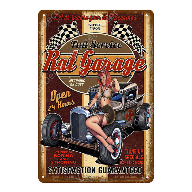 Vintage DAD'S GARAGE Garage Metall Plåtskylt Underhållsverktyg Bilreparationer Metallplack Retro Plåtskylt Man Grottmetall Väggdekor Personlig konstdekor Storlek 30X20CM w02