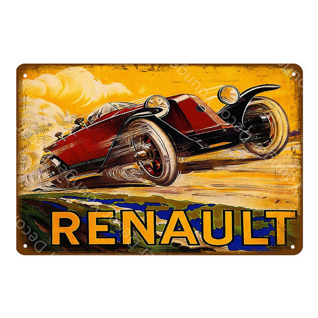 American Car Art Painting Sinais de metal Sinais de bar da sala Decoração de garagem Decoração de casa Vintage Hot Hods Races Metal Poster Wall Personalizado Tamanho 30x20cm W02