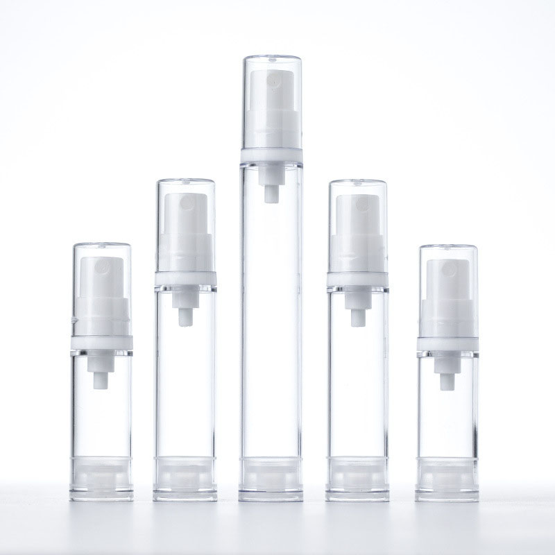 100 st 5 ml 10 ml 15 ml tom luftlös flasklotionskrämpump Plastbehållare Vaccum Spray Kosmetiska flaskor Dispenser för reselotionsbehållare