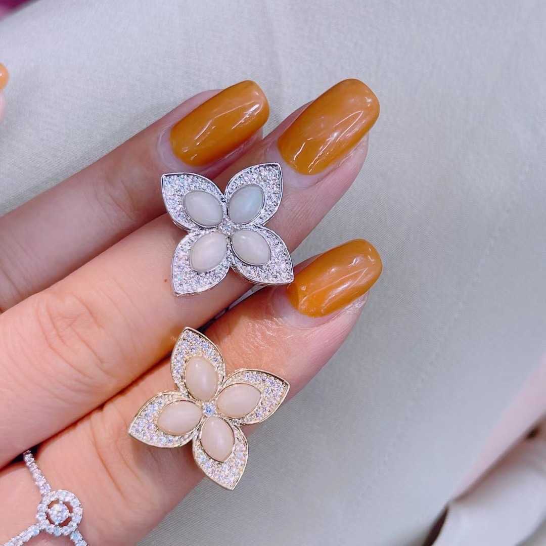 Cluster Rings Luxury Flower Party Statement Stack Rings For Women Wedding Cubic Ziron CZ Wedding Dubai Bridal Finger Ring J1912 G230228