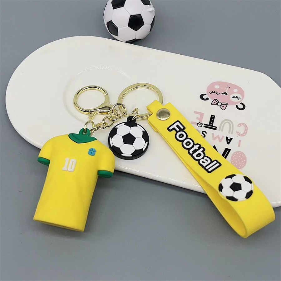 Anime Soccer Star Peripheral Characters Figures KeyRing Cute Keyschain Jersey Cartoon Bag Charms Decorations