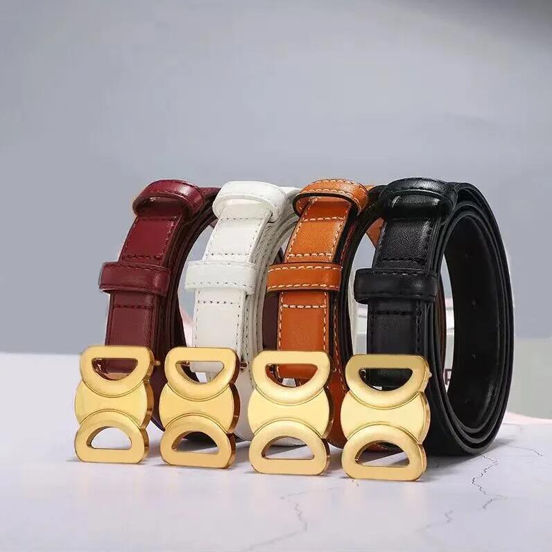 Fashion Smooth Buckle Belt Retro Design Thin Waist Belts for Men Womens Width 2 5CM Genuine Cowhide Optional High Quality 277m