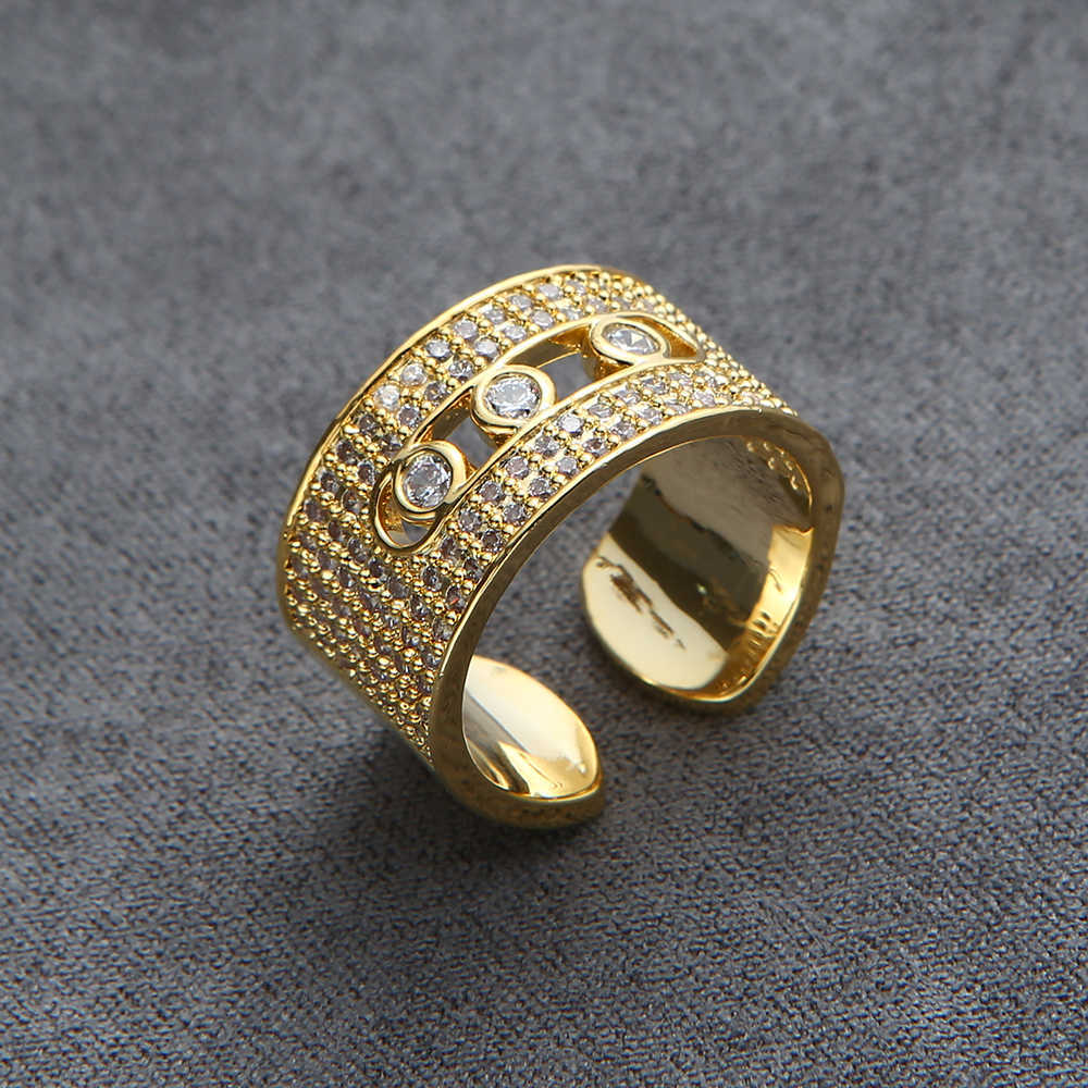 Klusterringar lyxiga eleganta Brasilien Inledande stapelbara ringar för kvinnor bröllop cz finger ringar justera ring bohemiska strandsmycken JZ607 G230228