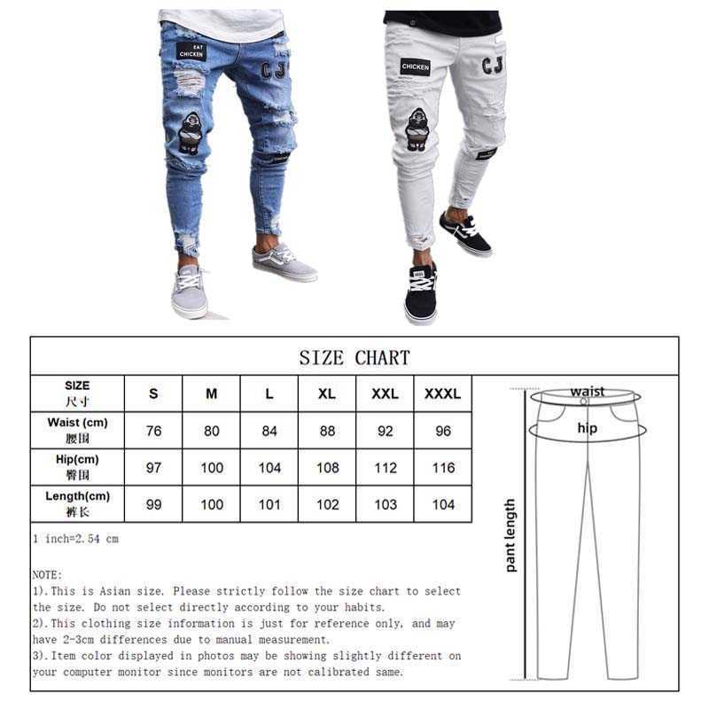 Jeans pour hommes quatre saisons jeunesse mode serré pantalon crayon extensible denim coton effiloché sport lettres pantalon badge Y2303