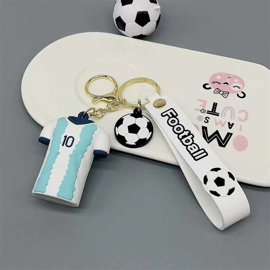 Anime Soccer Star Peripheral Characters Figures KeyRing Cute Keyschain Jersey Cartoon Bag Charms Decorations