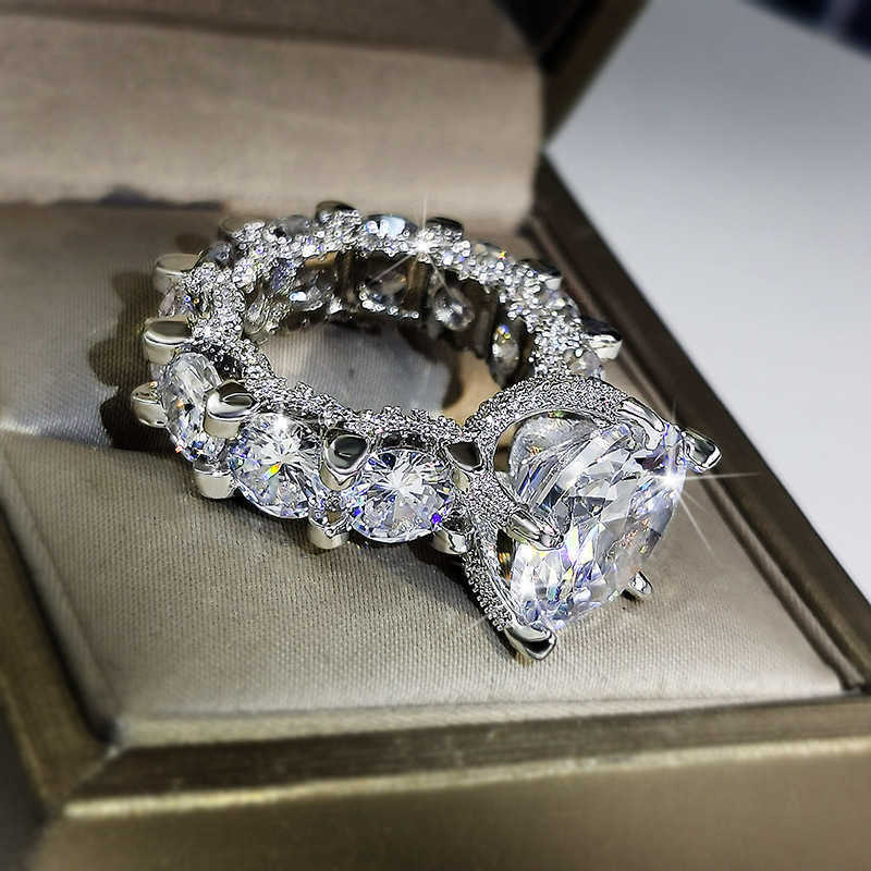 Cluster Rings Top Design 925 Smape Ring для предложения свадебного обручального кольца