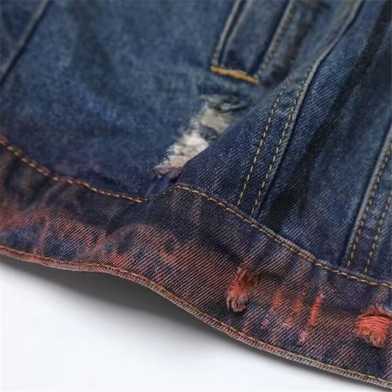 l Veste en jean imprimé à la noix de coco High Street Mode masculine 2p1