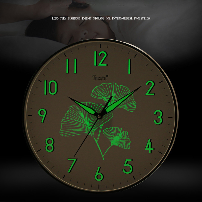 Wall Clocks 12 Inch Luminous Wall Clock Silent Clocks Nordic Fashion Living Room Quartz Watch Home Decoration reloj de pared SW169 230301