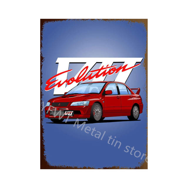 Retro Classic Art Car Metal Painting Vintage Car Gift Garage Repair Shop Plate Metal Sign Plaque Tin Sign Decoration Bar Decoration 30X20cm W03