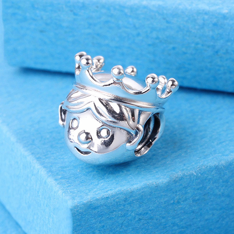 925 Sterling Silver Precious Prince Bead Fits European Jewelry Pandora Style Charm Mandets