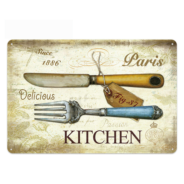 keukenkunst schilderen kip hamburger hotdogs ondertekenen plaque metalen vintage borden voor muur kunst thuiswinkel vintage restaurant decoratie maat 30x20cm w02