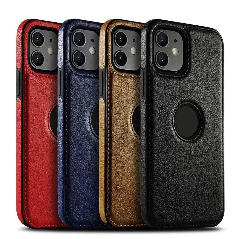 Capa de couro para telefone para iPhone 14 Plus 13 11 Pro Max 12 Mini XS XR X 7 8 Plus SE2 SE3 12 TPU macio PU Capa de proteção comercial