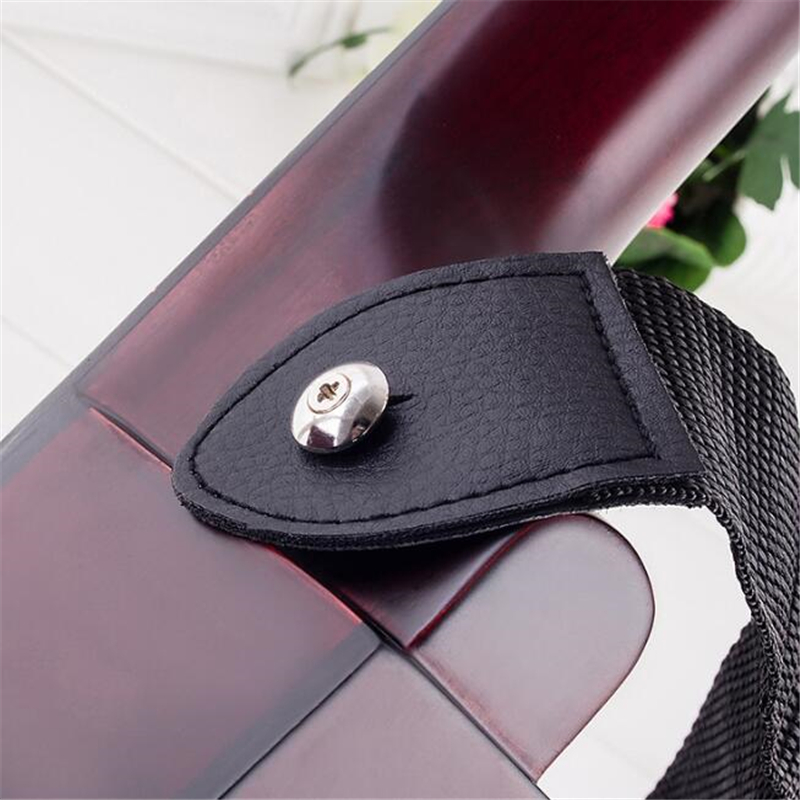 38-41inch Universal Guitar Strap Adjustable Nylon Guitar Belt with PU Leather Ends for Folk Wooden Classical