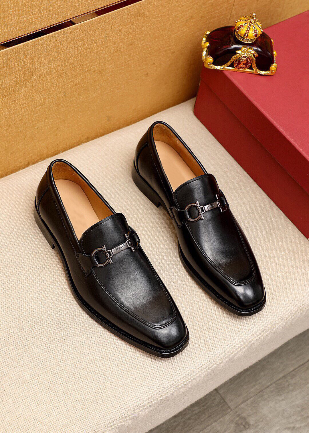 2023 Men Formal Business Brogue Dress Shoes Men's Casual Genuine Leather Flats Brand Designer Wedding Party Loafers Size 38-47