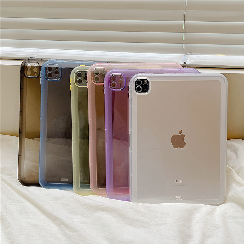 Candy Color TPU Silicon crystal clear cases for new ipad mini 10.2inch ipadair 3 4 5 ipadpro 2021 full screen Shockproof back full covers camera protective super thin