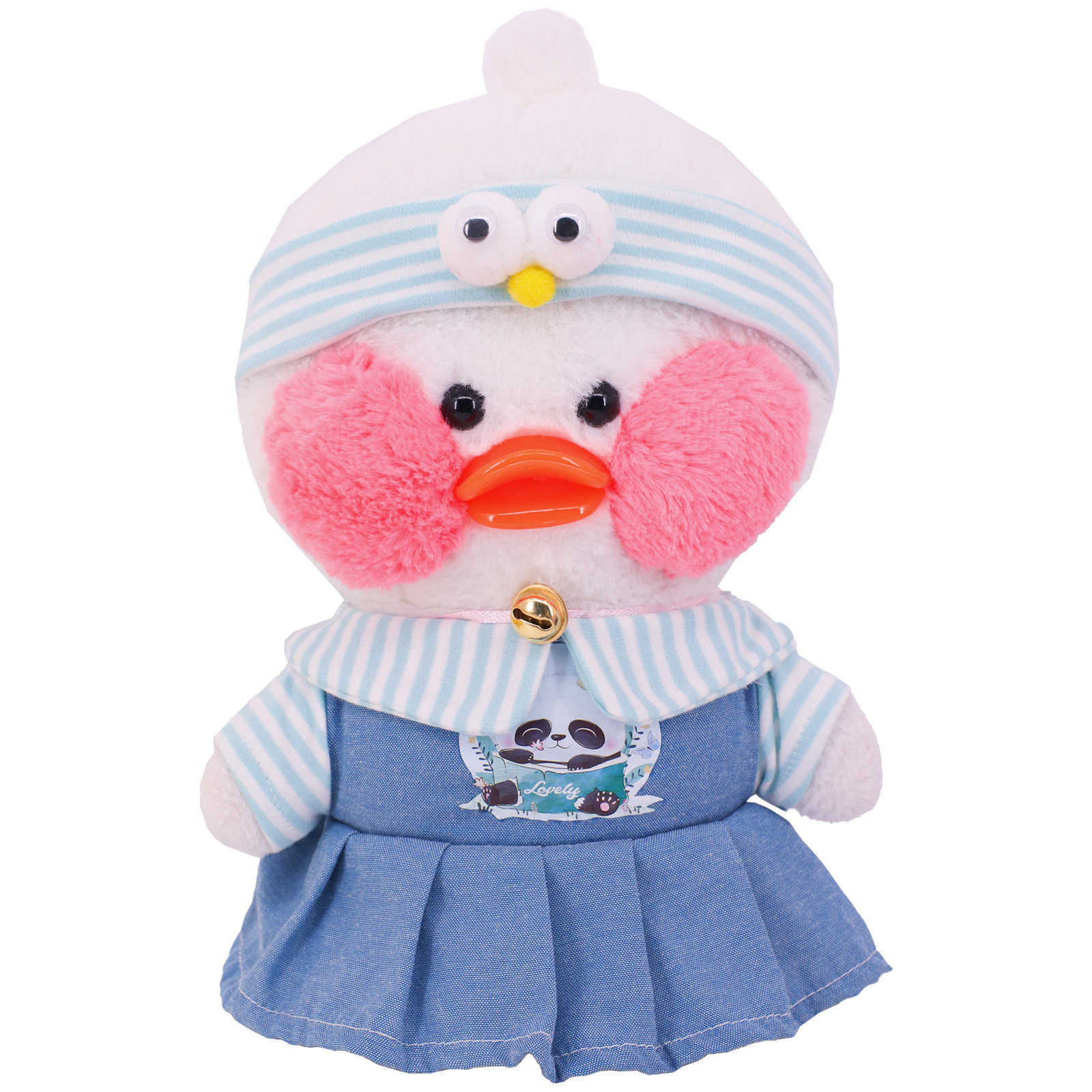 Toptan 30 cm LaLafanfan Sarı Ördek Kawaii Peluş Oyuncak Yumuşak Hayvan Dolls Giyim Aksesuarları Çocuk Doğum Günü Hediyeleri