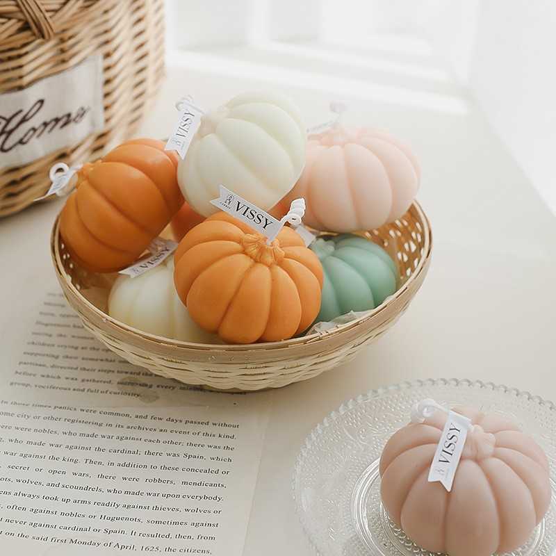 Halloween Pumpkin Shape Decorative Aromatic Soy Wax Scented for Birthday Wedding Aromatherapy Ornament Candle