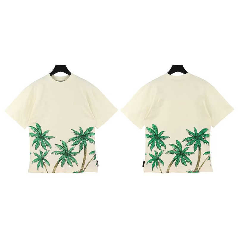 Herr t-shirts tees tshirt sommar mode män kvinnor designers kokosnöt palm t skjortor långärmad palms toppar lyxiga brev tshirts kläder kort