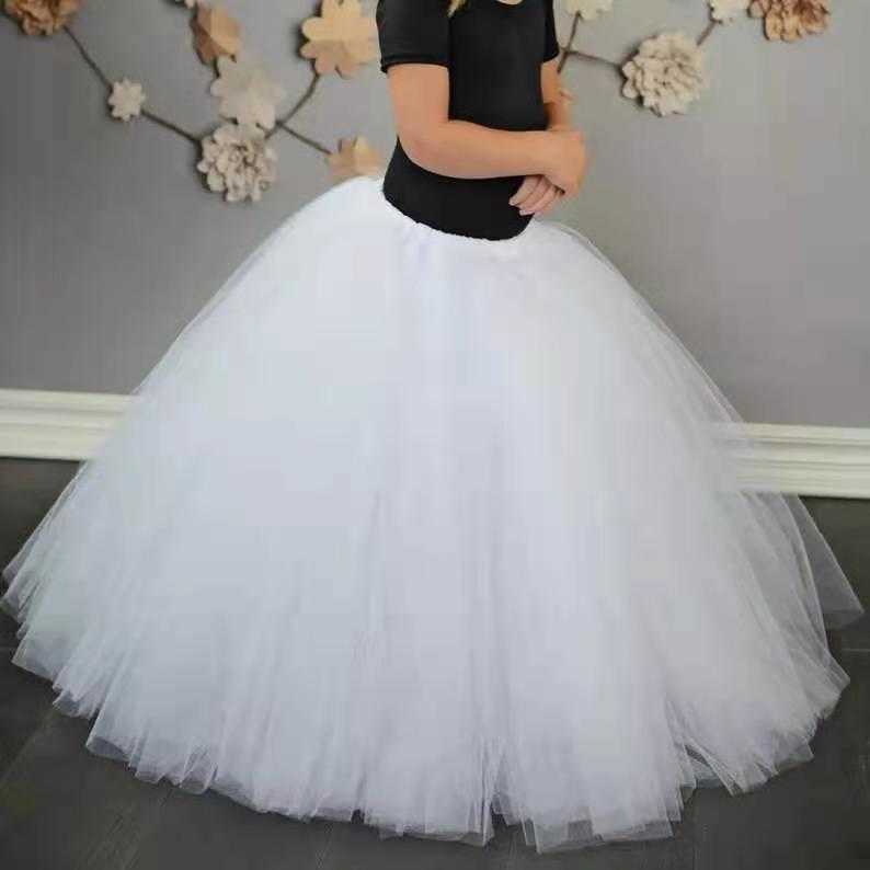 Gonne Ragazze Nero Fluffy Lungo Tutu Gonne Infant Toddler Handmade Dance Pettiskirts Sottogonne Bambini Festa di Natale Costume Gonne T230301