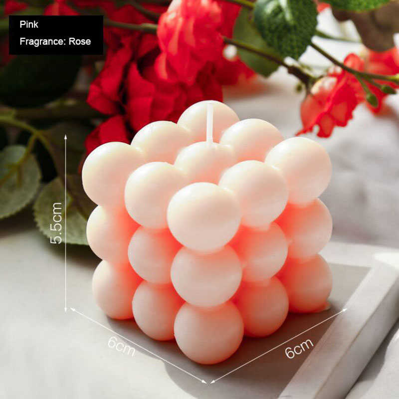 Scented INS Rubik's Aromatic Candle Korean home fragrance geometric modeling ornaments Creative Girl Gift