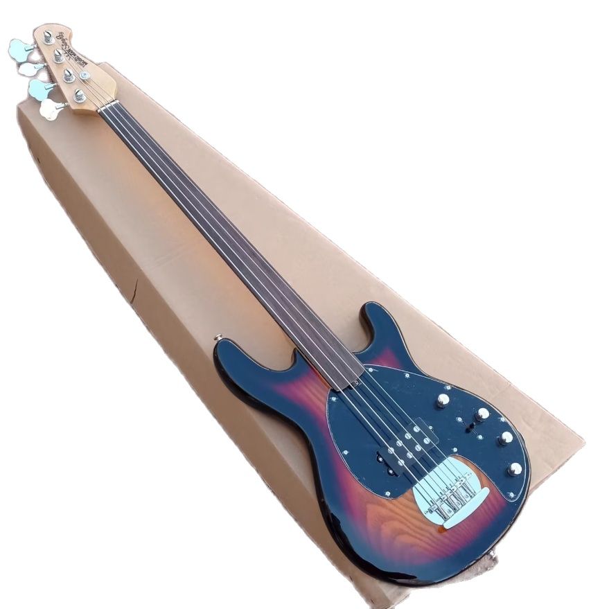 sunset finish Music Man StingRay4 fretless bass guitar vintage looking 4 strings musicman electric basse guitare