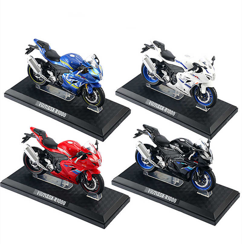 Diecast Model Cars 1 12 Suzuki GSX-R1000 Alloy Racing Motorcycle Model Simulation Diecast Metal Street Motorcycle Model Collection Kids Toys Giftsj230228