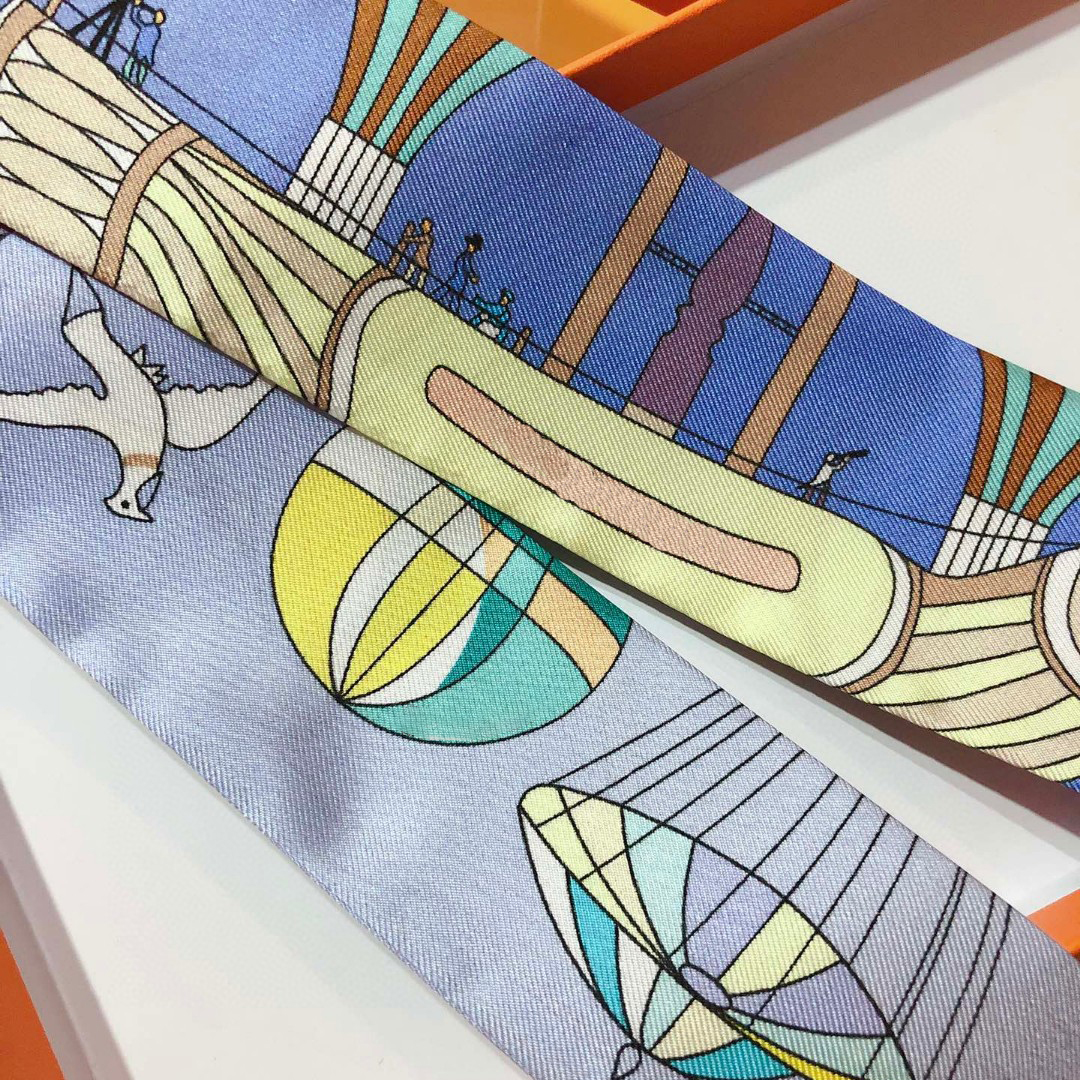 Роскошные шелковые шарф -шарф -дизайнерские дизайнерские шарфы Fine Print Небо - предел воображения великолепная цветовая палитра классика моды