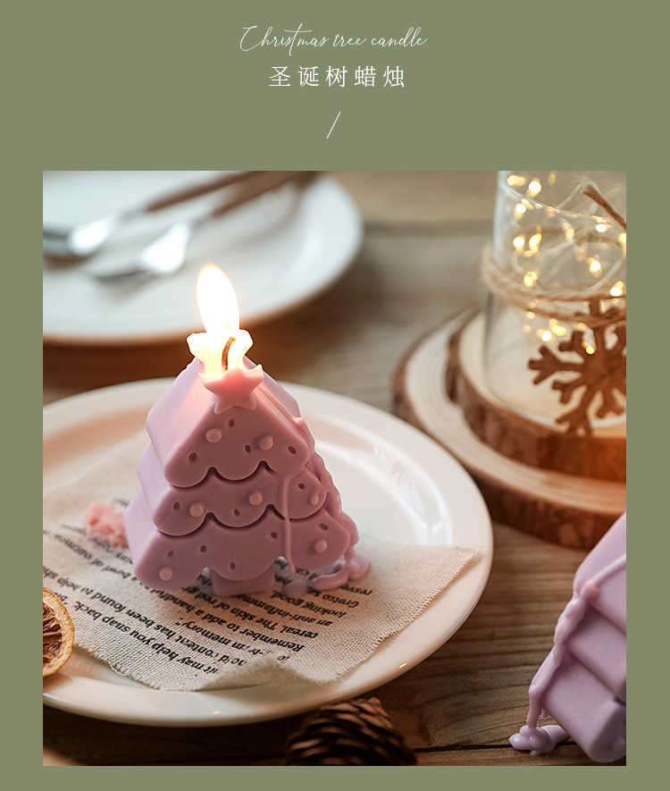 Vela criativa artesanal árvore de Natal velas perfumadas aromaterapia decorações para casa de férias