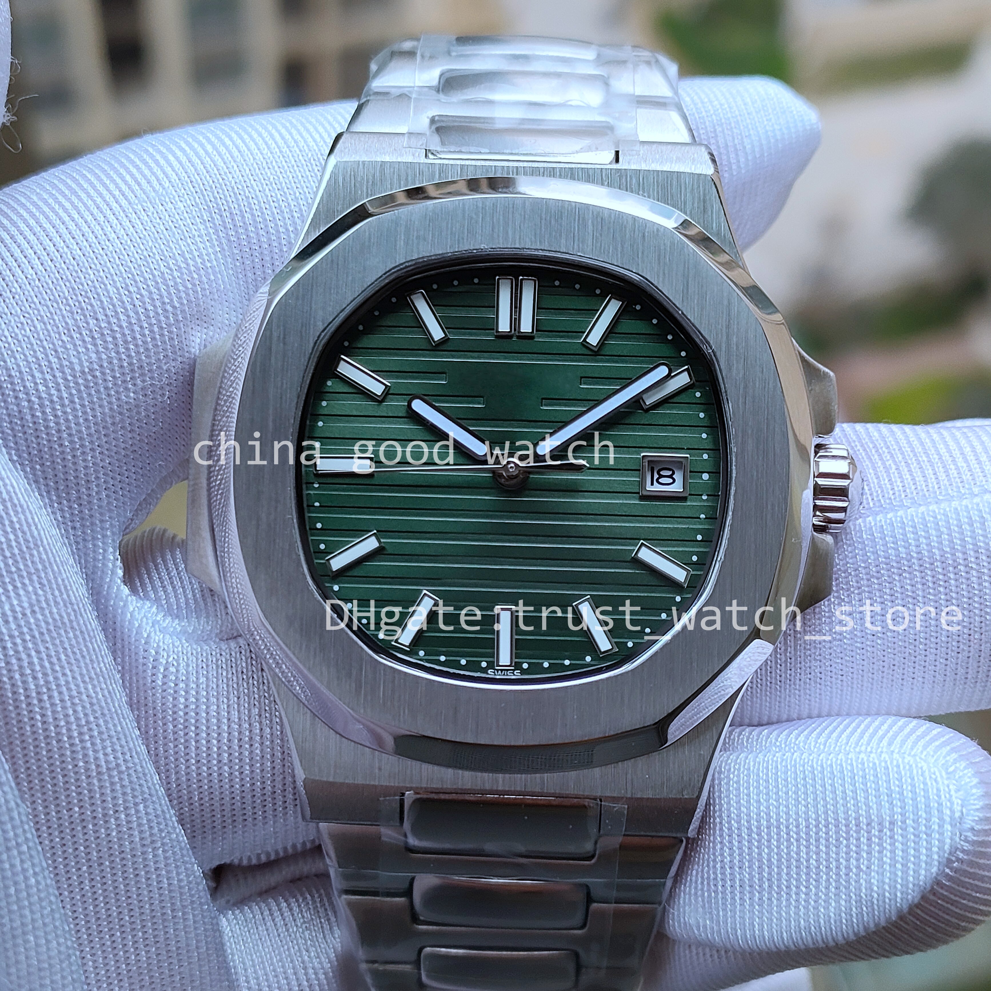 Orologio da uomo U1F Factory 170° anniversario Nuovo Cal 324 Movimento automatico Orologio da 40 mm Quadrante verde Orologi classici Fondo trasparente271h