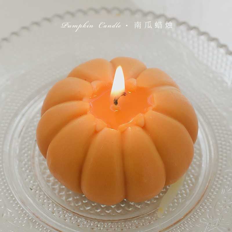 Cire de soja aromatique décorative en forme de citrouille d'halloween, parfumée pour anniversaire et mariage, bougie d'ornement d'aromathérapie