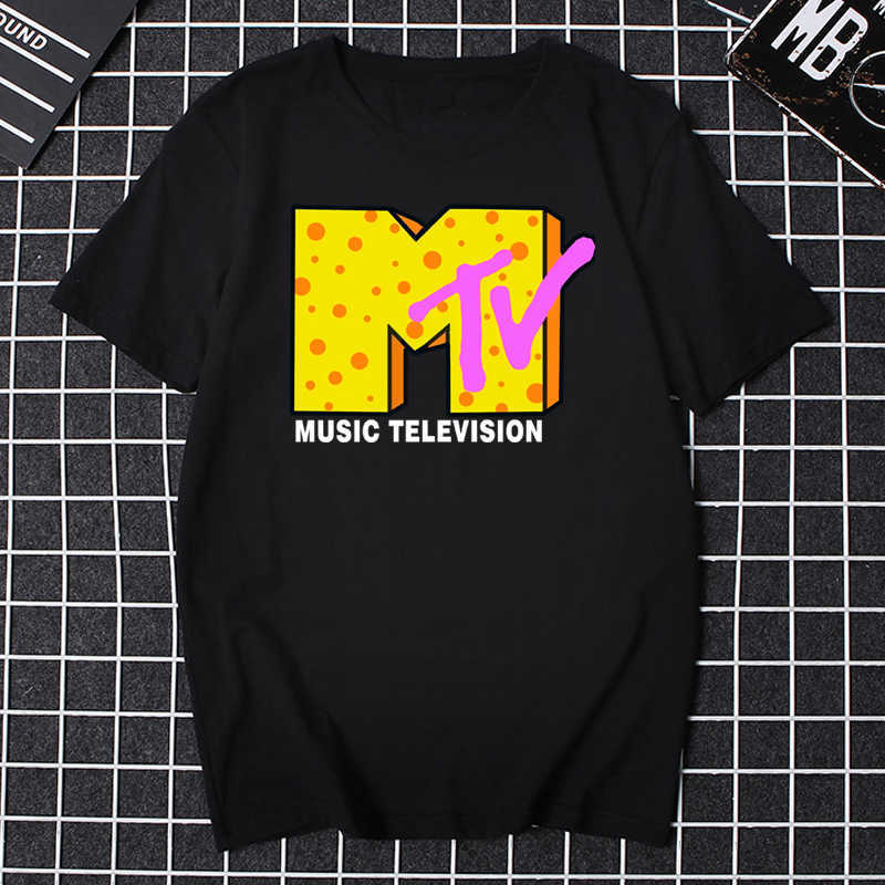 Men's T-Shirts Men Clothing Retro T Shirt Vintage Rock Hip Hop Tv T Shirt Summer Unisex Casual Tshirt Mtv Music Television Graphic Tshirts Tees W0224