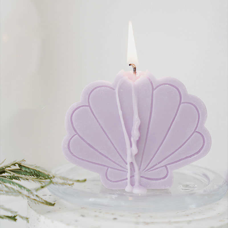 DIY 3D SEA SHEAL FORM AROMATHATHAPY CANDLE Handgjorda lera kammusslor gör heminredning Fotor Props Desktop Ornament Doftade