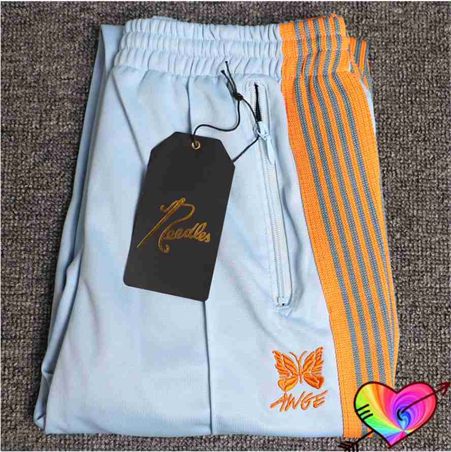 Pantalons pour hommes 2022 Aiguilles multicolores Pantalons de sport Hommes Femmes 1 1 Haute Qualité Multi Brodé Papillon Stripe Aiguilles Pantalon AWGE Pantalon T230302