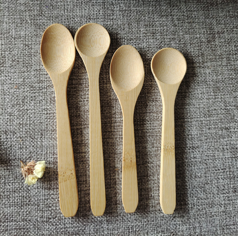 Bamboo Wooden Honey Spoon Ecofriendly Household Tableware Bamboo Kitchen Condiment Scoop Coffee Spoon Dessert Spoon Teaspoon 12.5-14.5cm