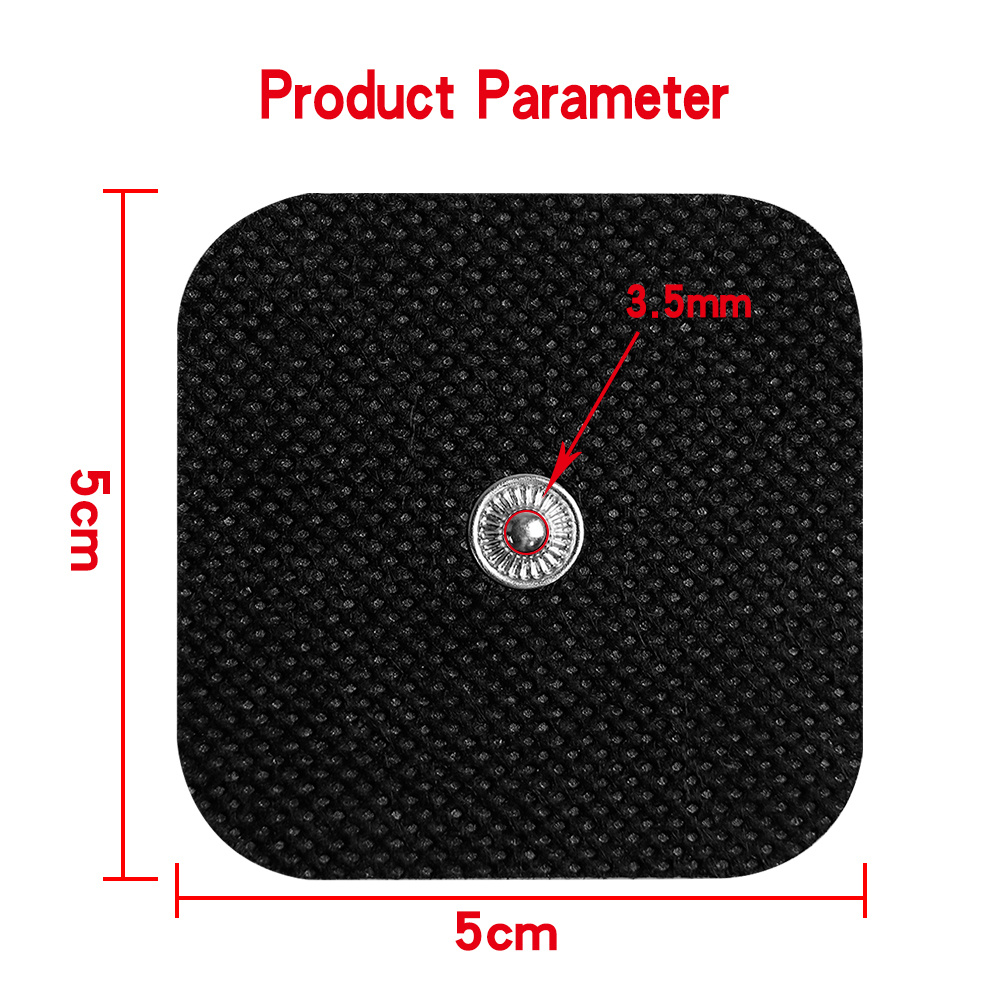 5x5cmスリミングマッサージャーマッサージャー神経筋肉刺激学理学療法療法装置マッサージャーパッチ用の自己粘着エレクトロードパッド
