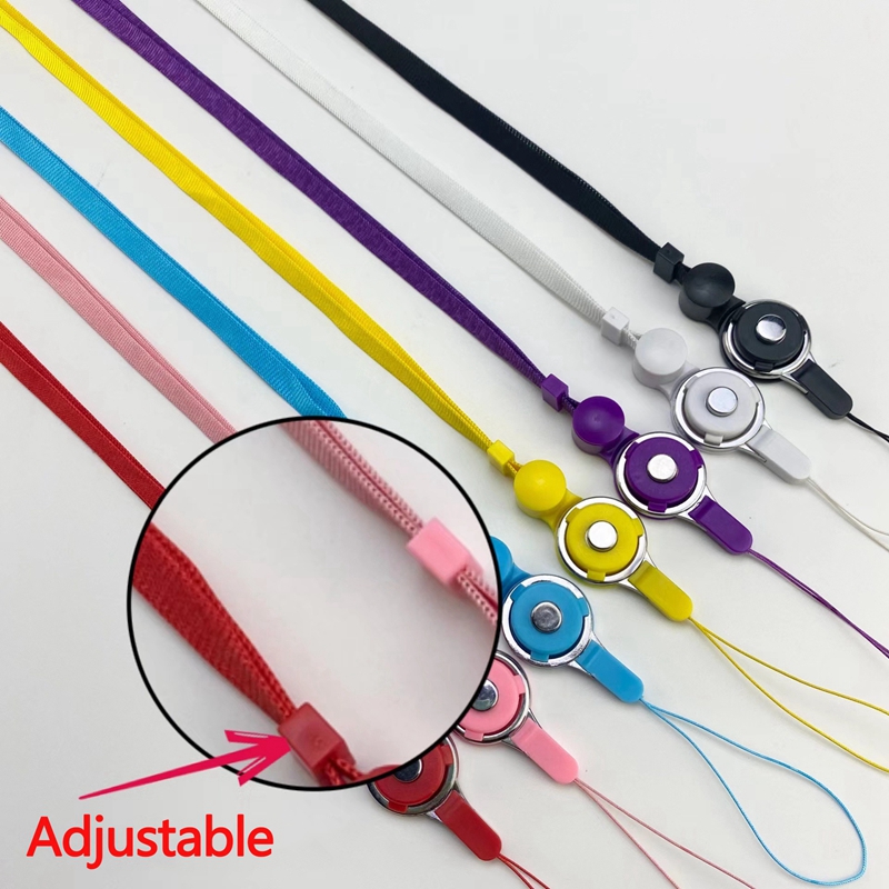 Detachable Adjustable Cell Phone Strap Neck Lanyard Braided Nylon For Mobile Phone Badge Camera Mp3 USB ID Cards Mixed Color Supported