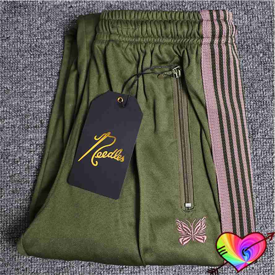 Pantalons pour hommes 2022 Aiguilles multicolores Pantalons de sport Hommes Femmes 1 1 Haute Qualité Multi Brodé Papillon Stripe Aiguilles Pantalon AWGE Pantalon T230302