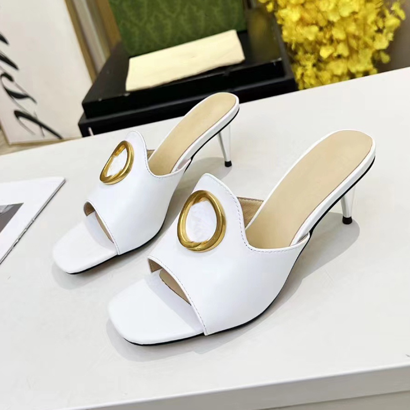 high-heeled shoes for women designer slippers flip flops foam runner summer Genuine Leather luxury shoes Beach sizi 9