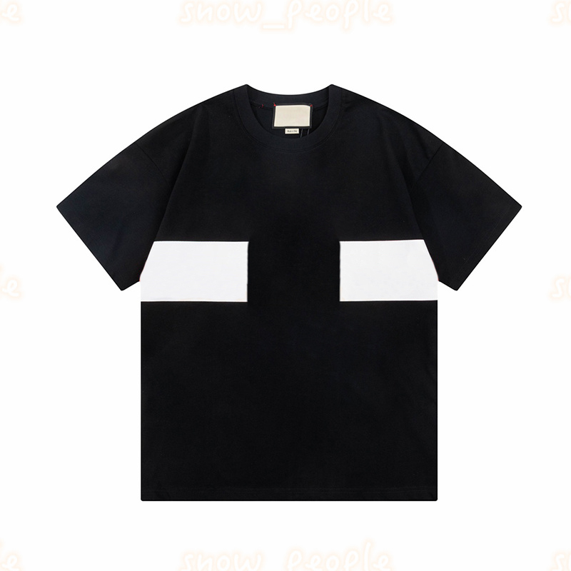 새로운 패션 순수면 티셔츠 여성 줄무늬 인쇄 상단 남성 여름 의류 크기 XS-L
