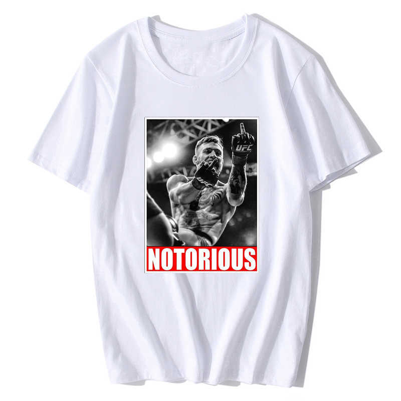 メンズTシャツConor McGregor Notorious Men Fan Fan TシャツクリエイティブデザイングラフィックTシャツ男性ファッションストリートウェアティークールシャツhomme特大ティーW0224