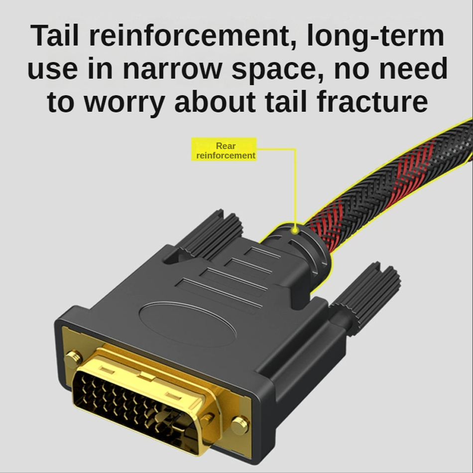 Yüksek Hızlı DVI Kablo Altın Kaplama Fişi Erkek DVI - DVI 24 1 Erkek Örgülü Tel 1080p LCD DVD HDTV Xbox Bilgisayar Monitörü Bağlantısı 1.5m 3m 5m
